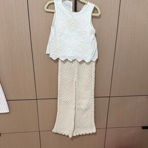 Zara Cream Floral Lace Jumpsuit
